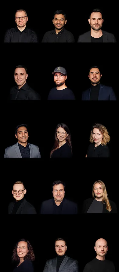 Mitarbeitende der Tagueri AG – People Collage Mobile